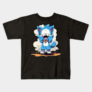 Excited Smurf Kids T-Shirt